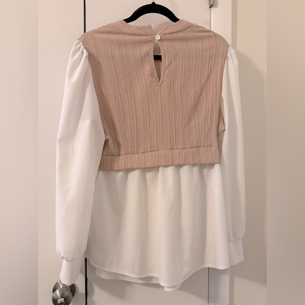 SALE❗️$5-$7-$9❗️SHEIN Dusty Pink Long Sleeve Blouse - Size L - Picture 2 of 4